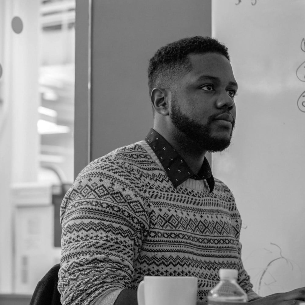 side view of woman at table